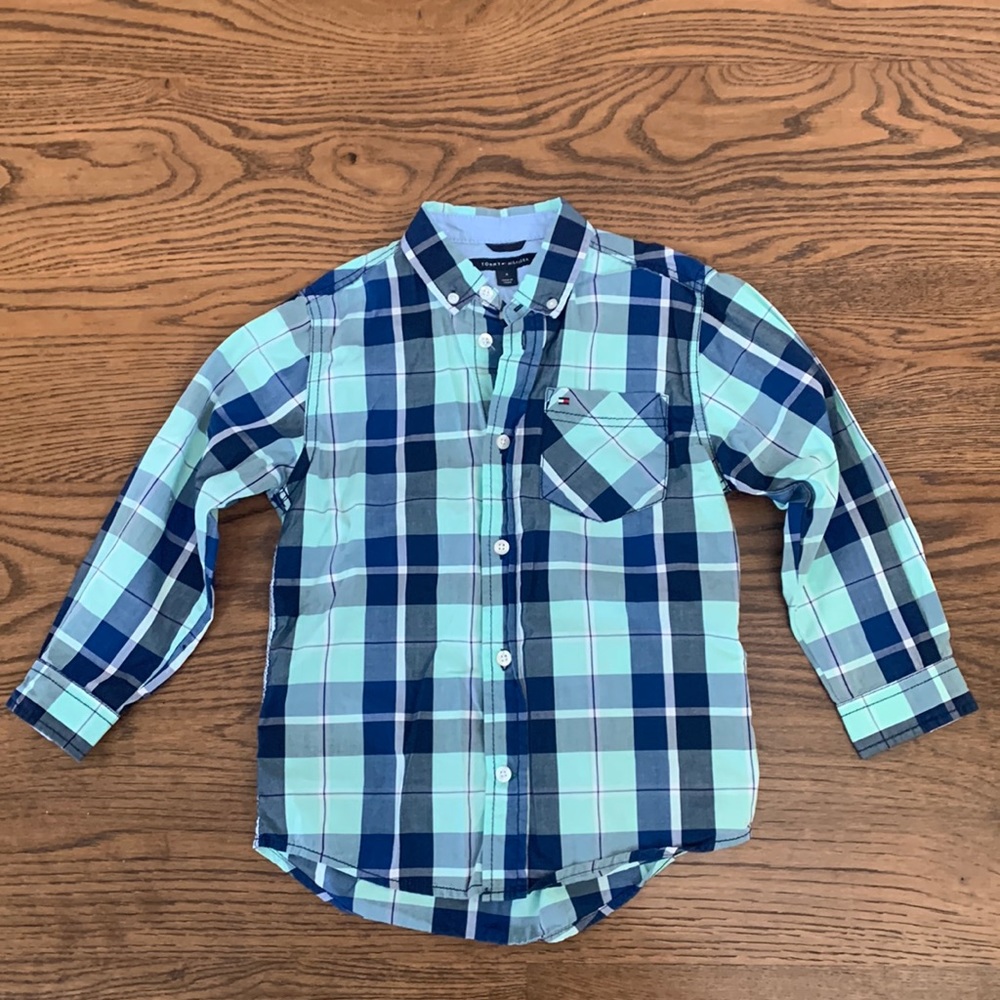 Tommy Hilfiger boys long sleeve collar striped shirt size 6
